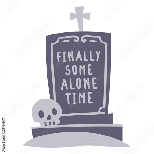 Foto Playful tombstone design with humorous quote