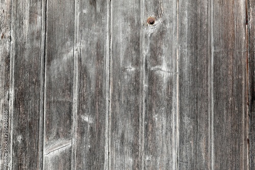 Weathered gray wooden planks with vertical grain.