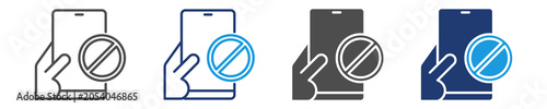 Obraz na płótnie digital detox icon set multiple style