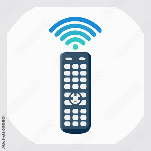Smart Remote Control with Wi-Fi Signal Icon