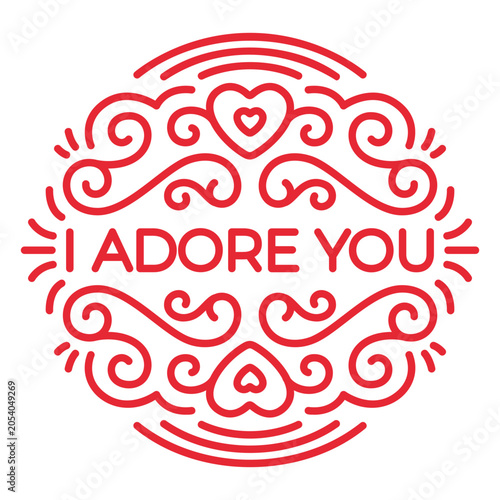 Bild auf Leinwand Charming heart design with romantic quote