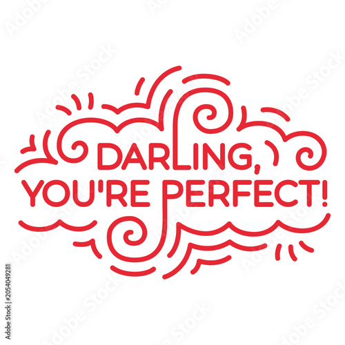 Foto Charming darling quote design