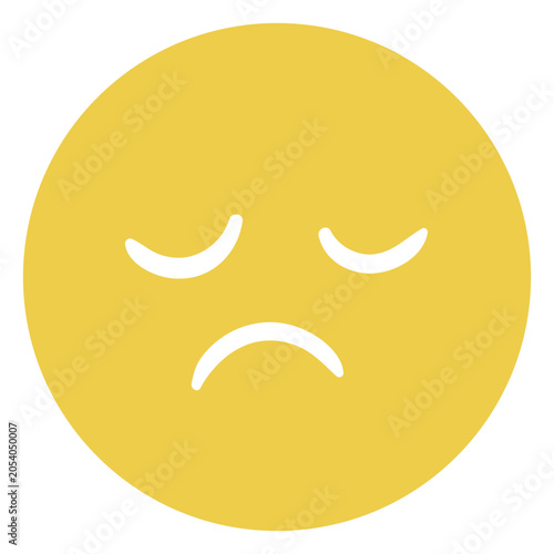 Foto Upset emoji illustration with a soft yellow background t-shirt design