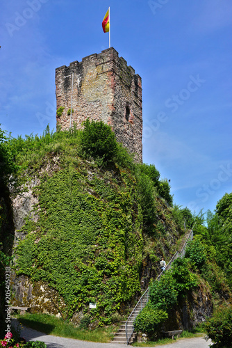 Schlossturm des Hornberger Schlosses; Hornberg im Gutachtal im Ortenaukreis im mittleren Schwarzwald