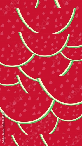 Watermelon Pop Up Transition Background Animation