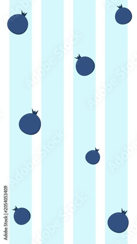 Blueberry Pattern Background Loop Animation