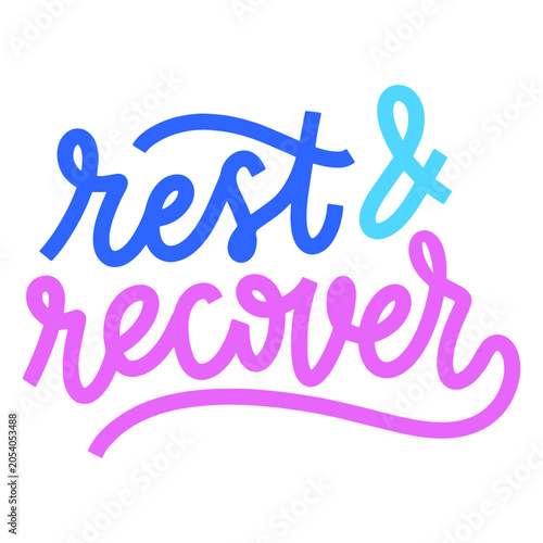 Canvas Print Rest and recover quote