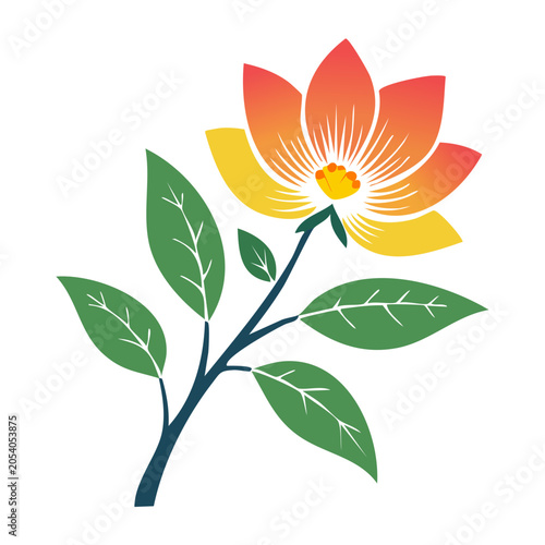 Flat Design Flower Illustration