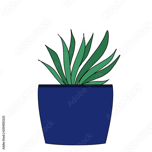 Doodle plant indoor set decorative houseplants illustration that can be used for interior decoration, social media, sticker, wallpaper, card, green house, e.t.c. with green blue colors 