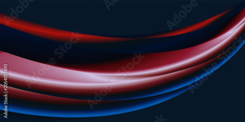 Abstract dynamic wave of blue and orange light streaks on dark background, modern motion flow design representing energy, speed, and futuristic technology concept in smooth gradient style