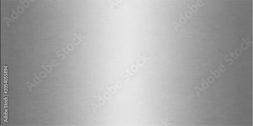 Fotografie A polished silver metal surface with subtle vertical brushed texture, reflecting light with a smooth, gradient sheen