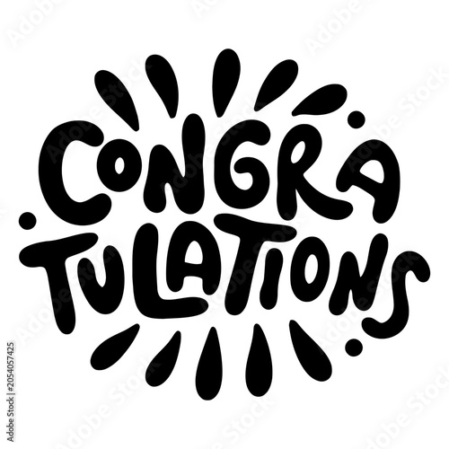 Foto Playful congratulations typography design