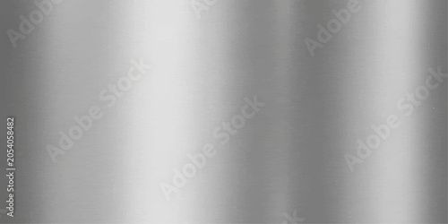 Fényképezés Brushed metal texture, silver sheen and metallic surface, abstract background with subtle vertical lines