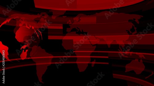 News studio. Newsroom Background for News Broadcasts. Blurred of studio at TV station. News channel design.