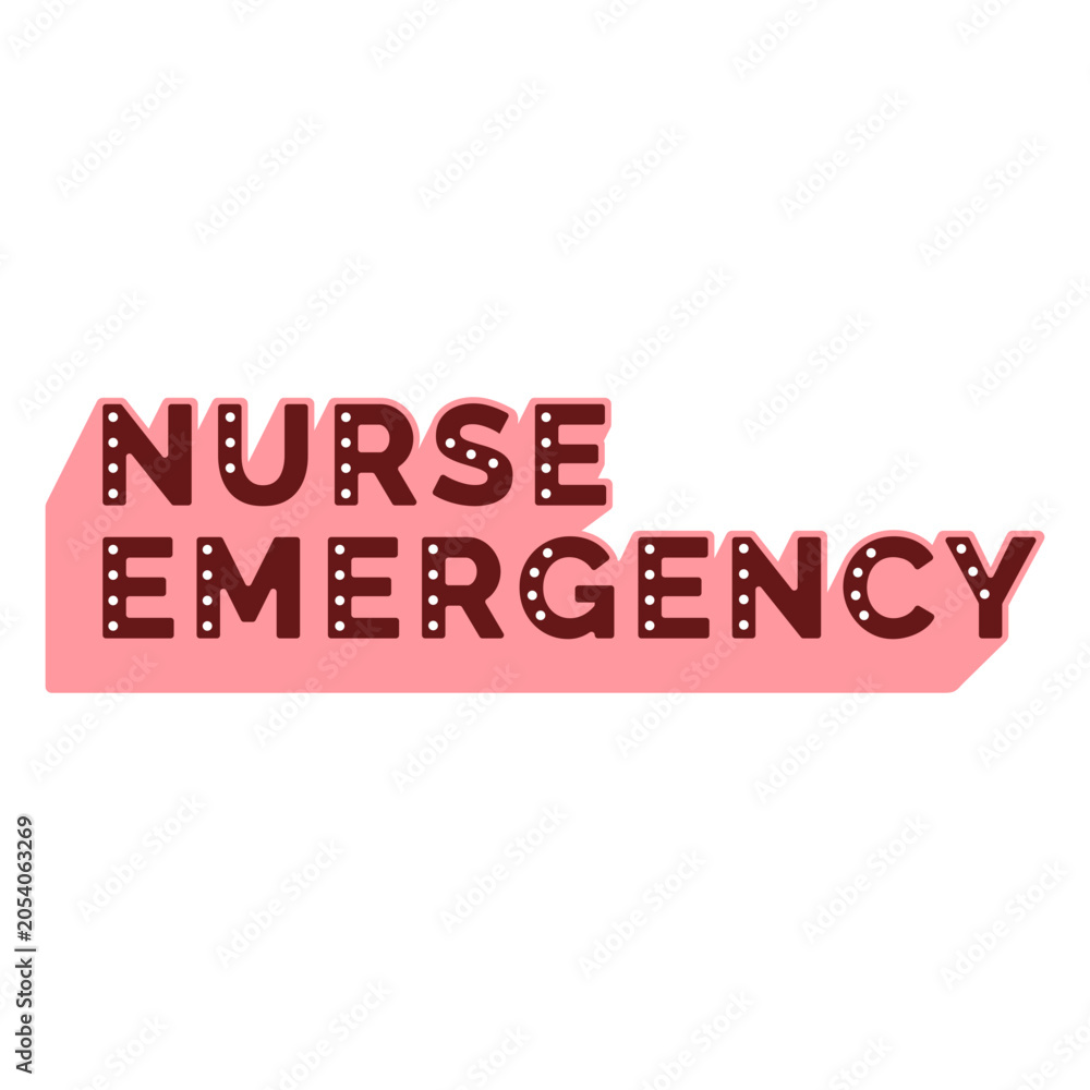 Obraz premium Nurse emergency flat