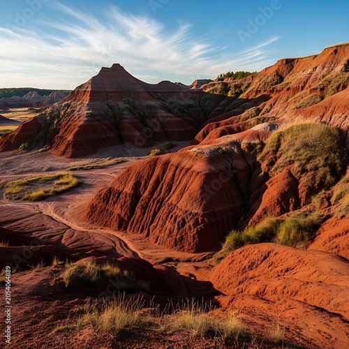 Dramatic Red Rock Formations in Palo Duro Canyon State Park.