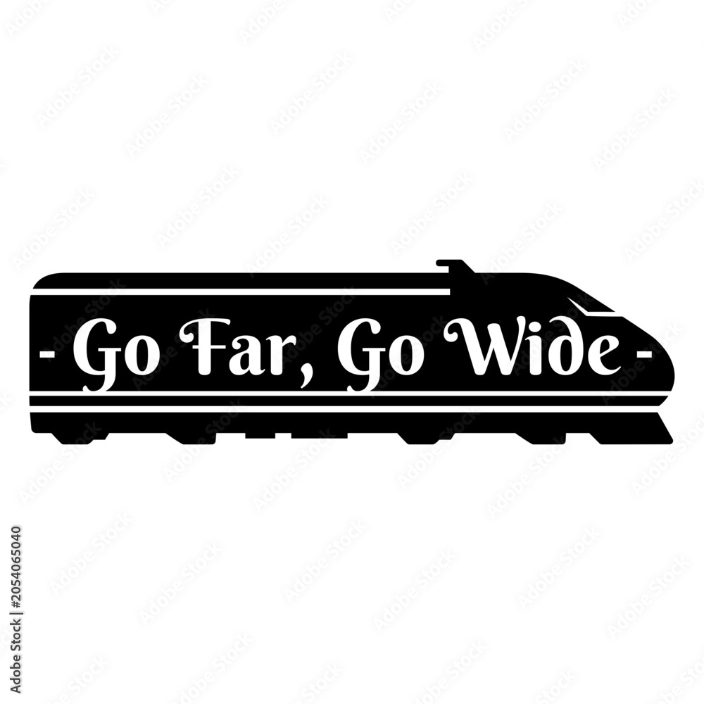 Obraz premium Stylish train design with motivational quote