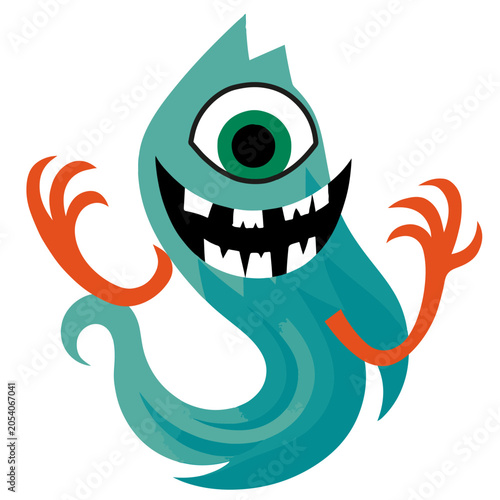 Foto Whimsical one-eyed creature illustration design
