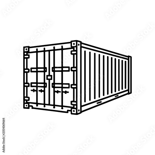 Shipping container metal storage box.