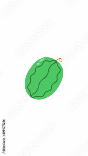 Watermelon Fruit Green Screen Animation