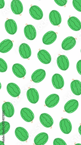 Watermelon Fruit Pattern Background Animation