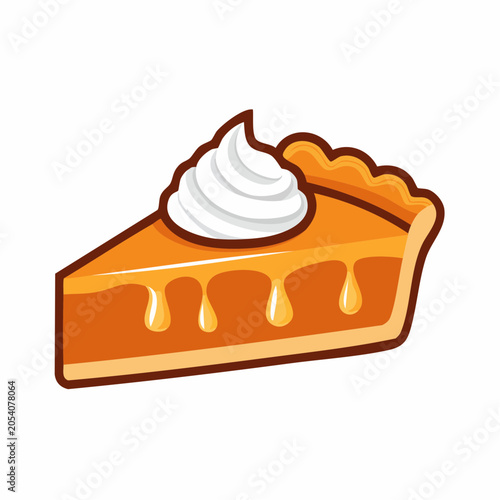 Slice of Pumpkin Pie with Whipped Cream