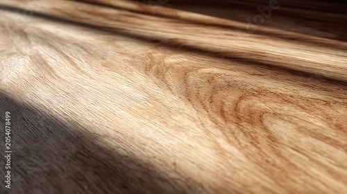 Natural Wooden Texture Close Up with Warm Sunlight and Visible Grain Patterns Rustic Organic Surface Background