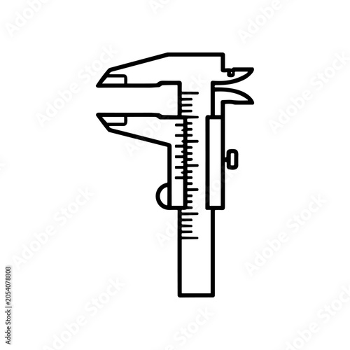 Foto Vernier Caliper Measuring Tool Device.