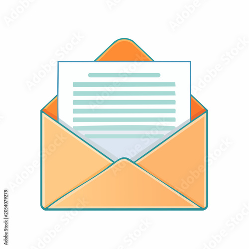 Open Envelope with Document