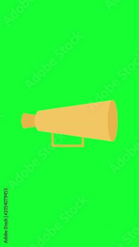 Movie Director Megaphone Green Screen Animation