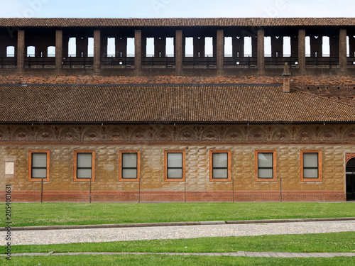 Castello Sforzesco, medieval castle in Milan, Italy