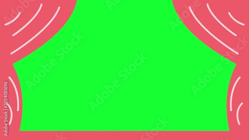 Cinema Curtain Frame Green Screen Animation