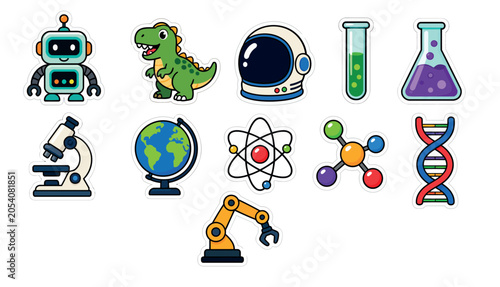 Tableau sur toile Science icons for education.