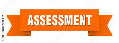 Obraz na plátně assessment ribbon isolated on transparent background