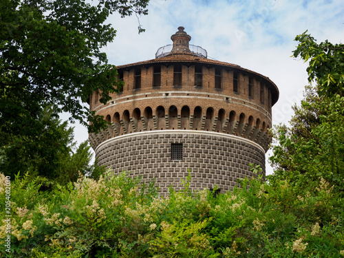 Castello Sforzesco, medieval castle in Milan, Italy