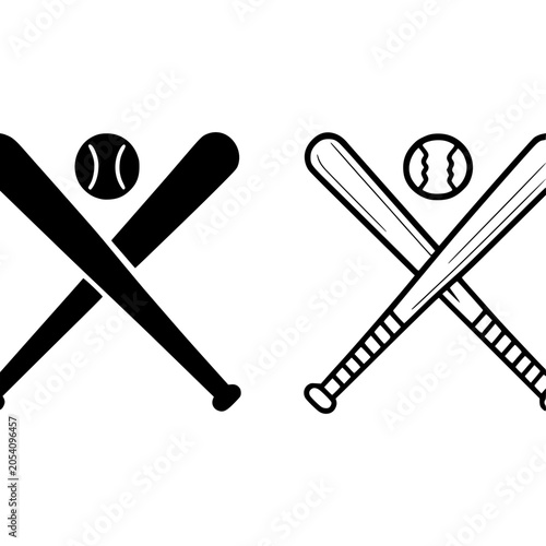 Baseball Bats and Ball Iconography