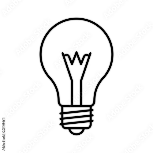 Simple Outline Light Bulb Icon for Ideas and Innovation