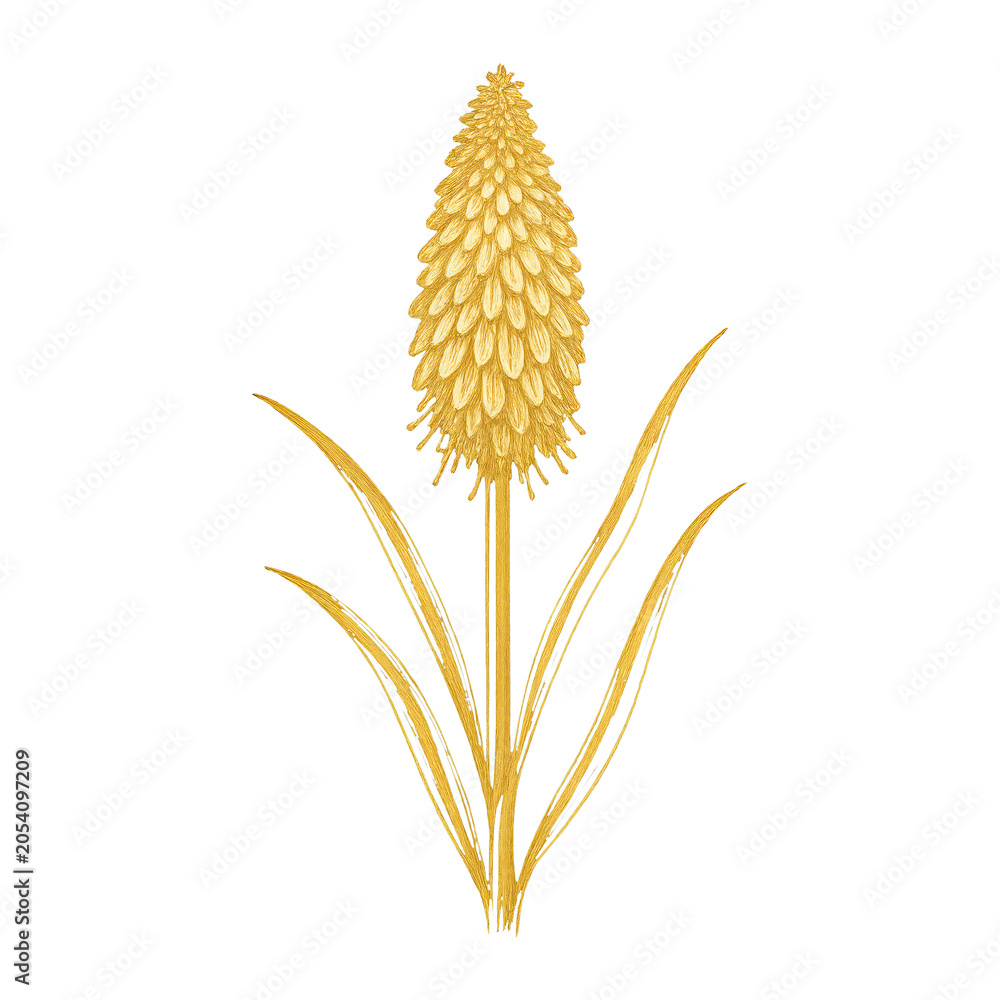 Obraz premium PNG Golden floral silhouette art