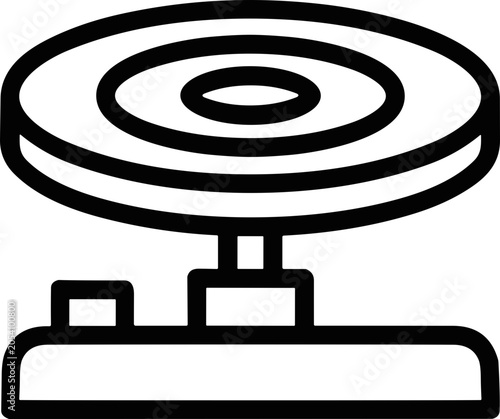 Stylized Line Art Icon of a Vintage Weighing Scale