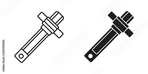 Φωτογραφία Machinist's Scriber Tool in Outline and Solid Black Against White for Precision