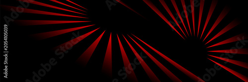 Red anime speed lines on black. Radial comic speed lines. Flash action animation, moving with the speed of light. Velocity lines of anime style. Red speed lines.