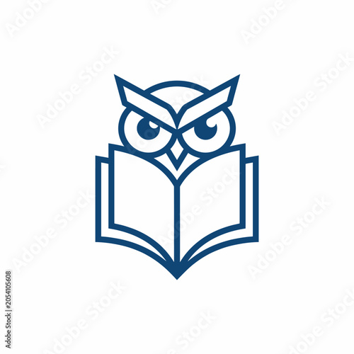 Minimalist Owl Book Logo for Education Branding