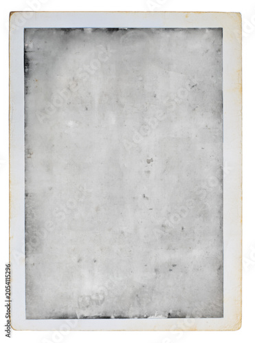 Photography mockup featuring a textured grey paper frame with distressed vintage edges and a blank central space for design or image insertion.