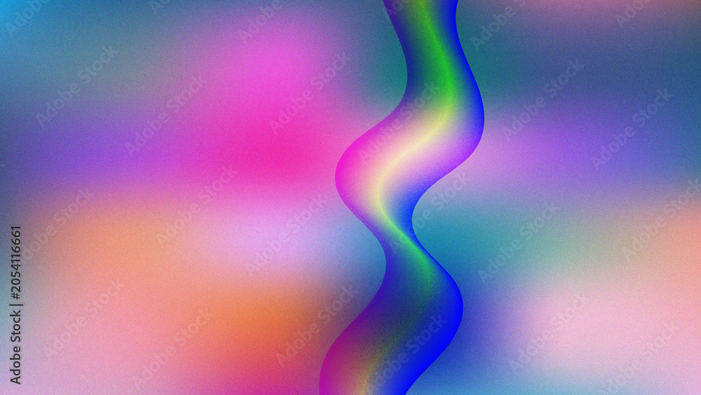 Fototapeta premium Abstract fluid wave flowing through soft pastel gradient background with vibrant lighting