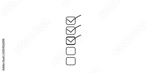 Black and white checkboxes with three selected options