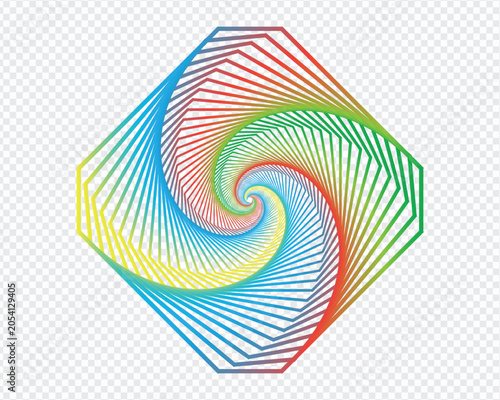 Radiant Spiral Starburst Pattern with Color-Fading Galactic Motion