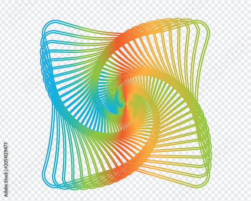 Dynamic Colorful Abstract Geometric Spiral Circle pattern design
