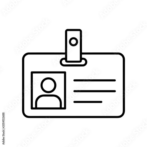 Badge Identification Card Symbol.