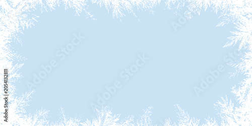 Schilderij op canvas vector Frame of frozen ice effect