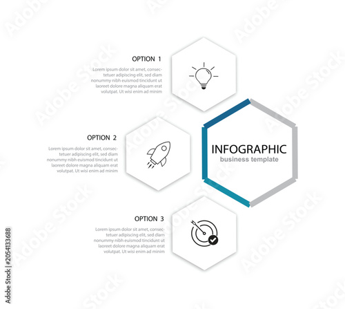 modern design template for infographics whit 3 option or steps.